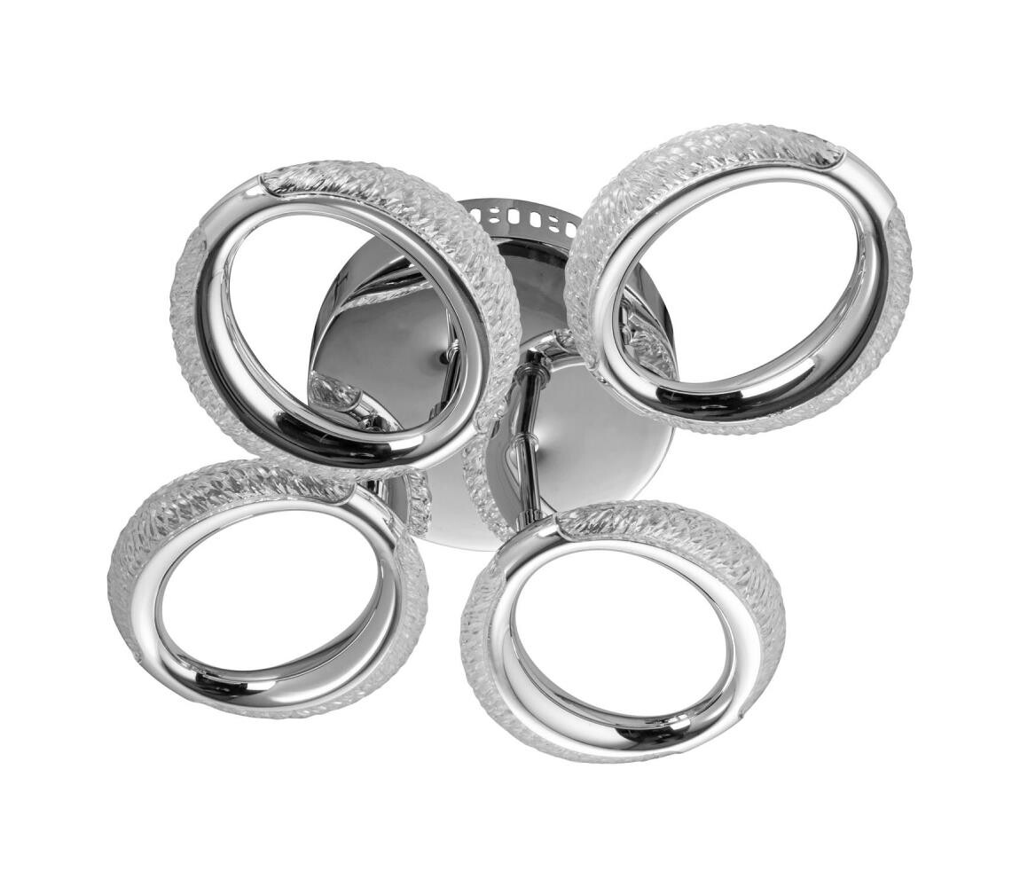 LED Stropní svítidlo 4xLED/14W/230V 3000-5000K 37x43 cm lesklý chrom