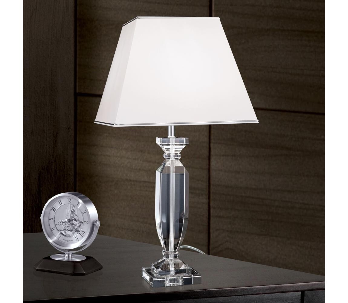Orion Orion LA 4-1207 - Křišťálová stolní lampa POKAL 1xE27/60W/230V bílá/čirá