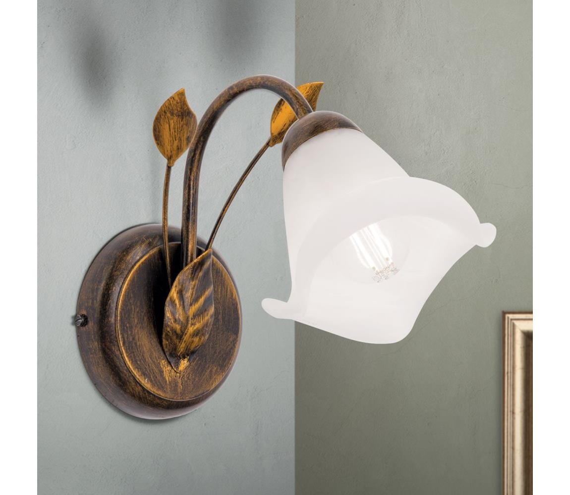 Orion Orion WA 2-1372/1 - Nástěnná lampa SISI 1xE14/40W/230V bronz/patina