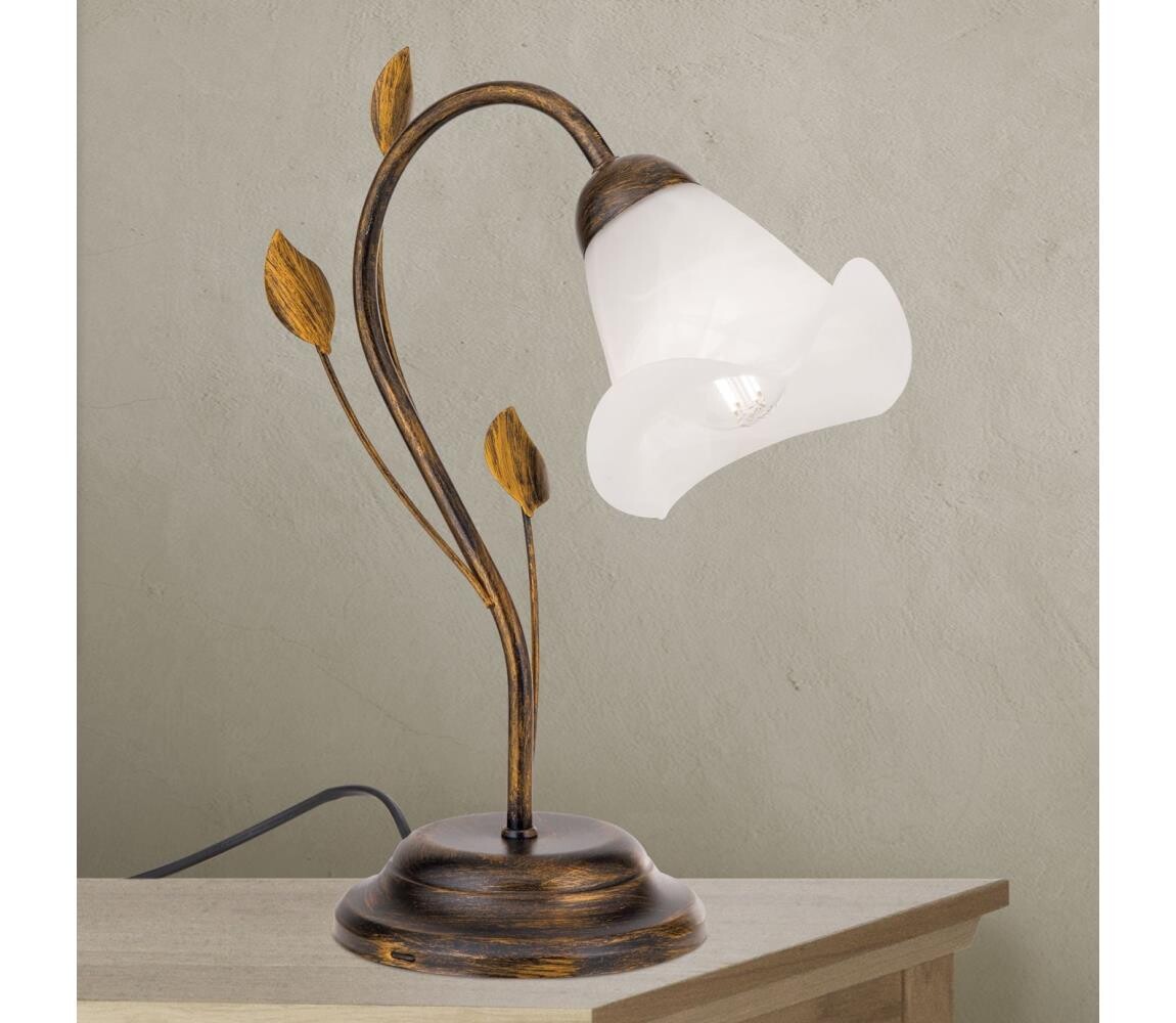 Orion Orion LA 4-1214/1 - Stolní lampa SISI 1xE14/40W/230V bronz/patina