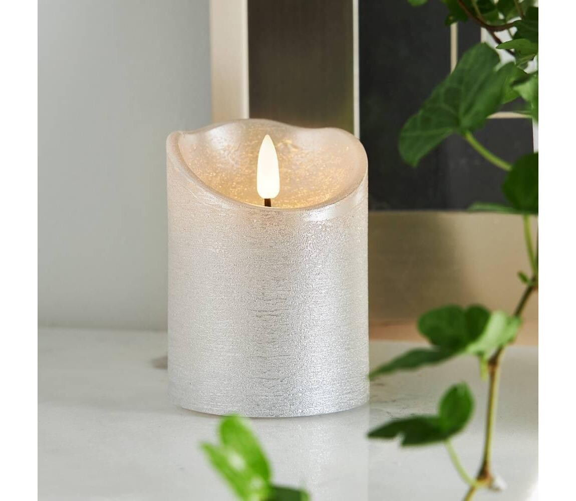 Eglo 411502 - LED Svíčka FLAMME RUSTIC LED/2xAA stříbrná 411502