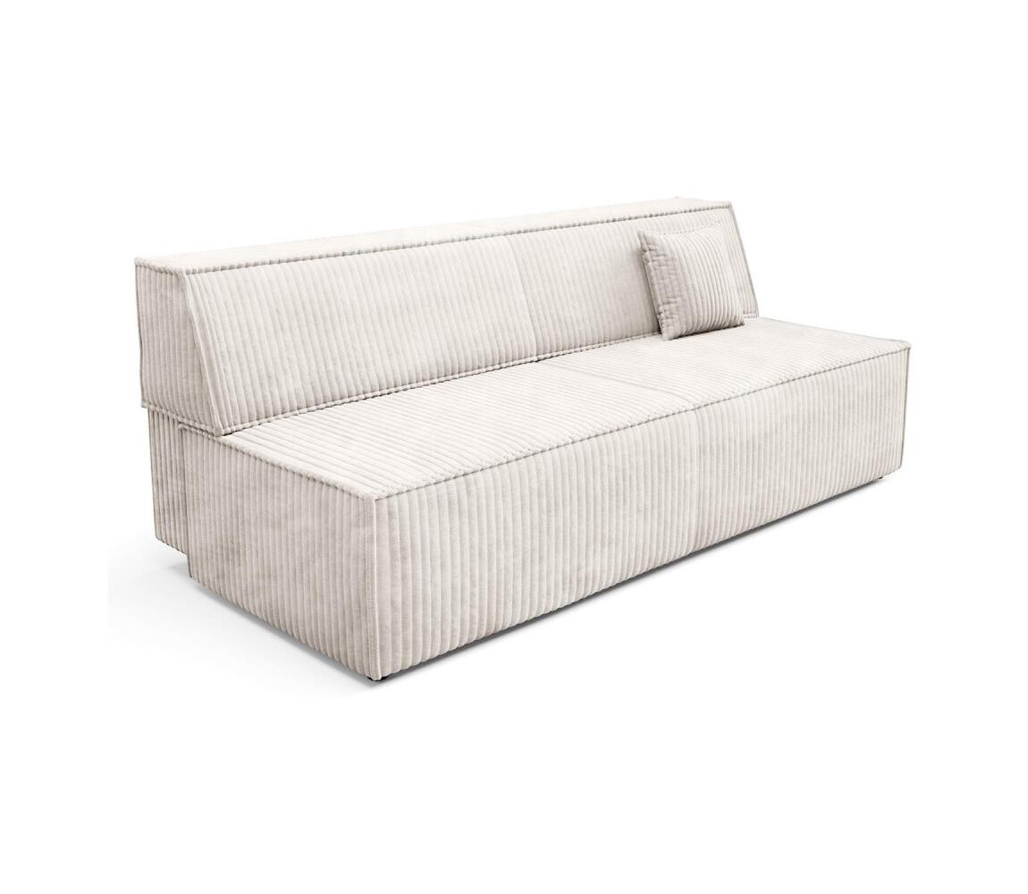 Rozkládací třímístná pohovka s úložným prostorem TERAMO béžová