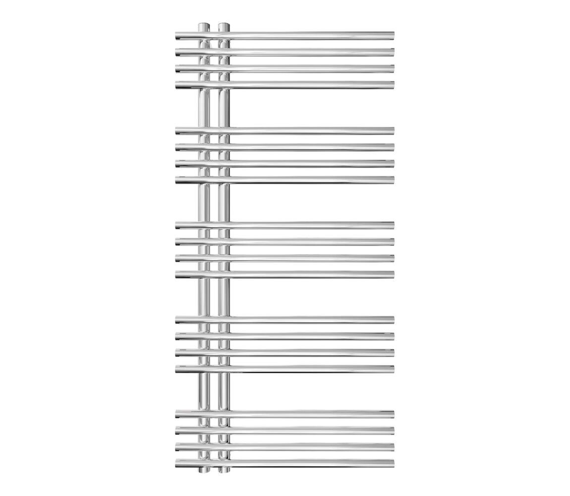 Mario-Radiators Koupelnový žebříkový radiátor INOX 368W/230V 109x53 cm nerez/lesklý chrom