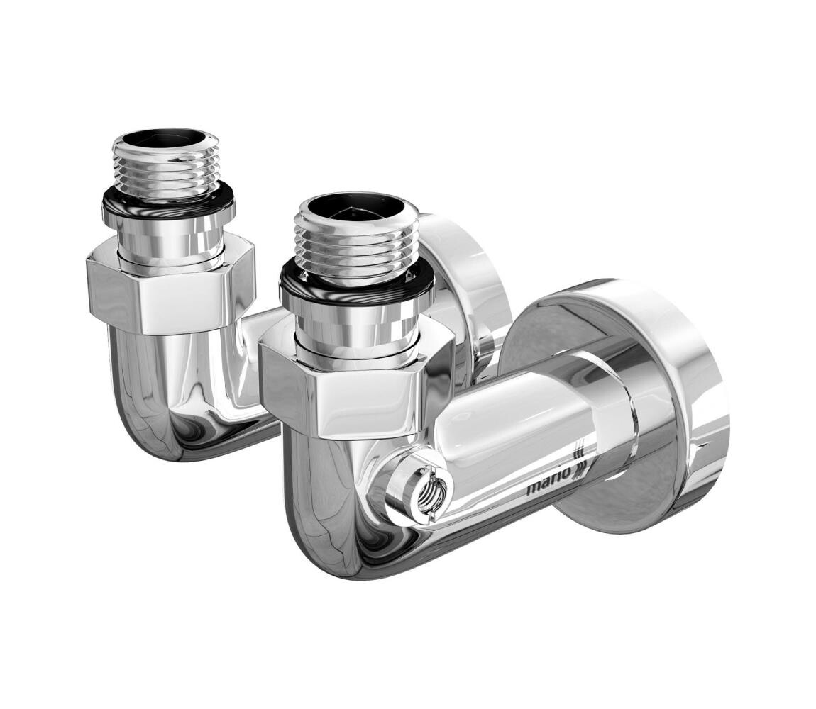 Mario-Radiators Rohový uzavírací l 2 ks lesklý chrom