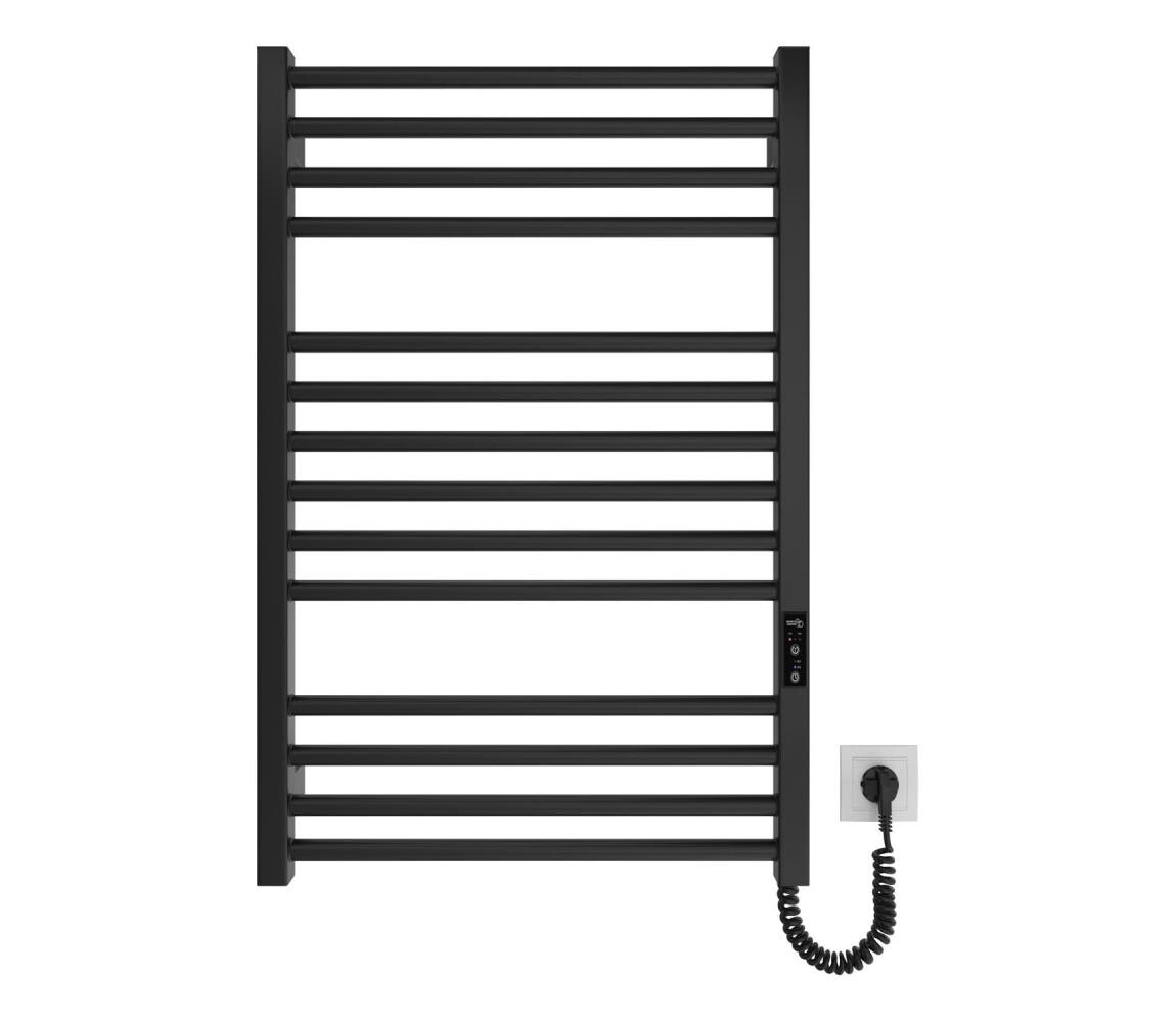Mario-Radiators Koupelnový žebříkový radiátor HF DERBY 170W/230V 77x53 cm černá