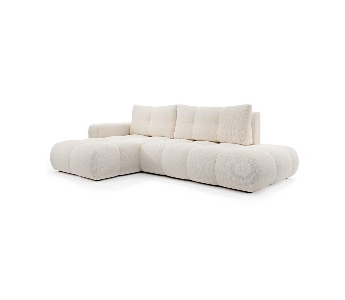 Rozk. rohová čaloun. sedací souprava s úlo. prostorem do L ALMADA levá sv béžová