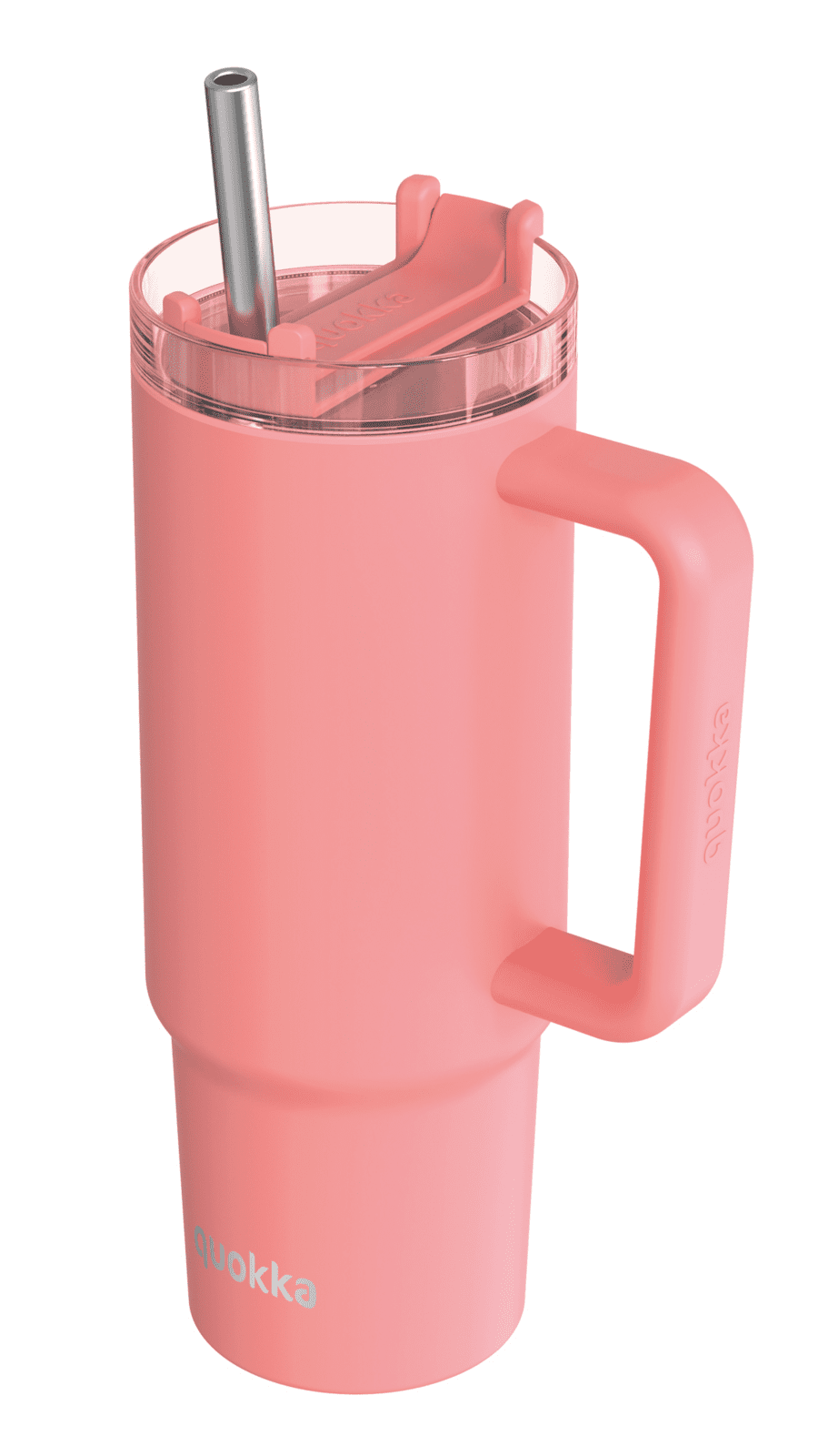 Termohrnek Vibe s brčkem, 880ml, Quokka, broskvový