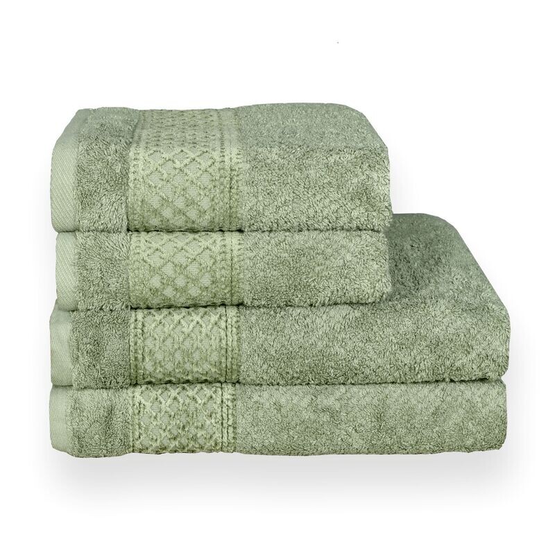 Bavlněný ručník a osuška, NEFRIT zelená