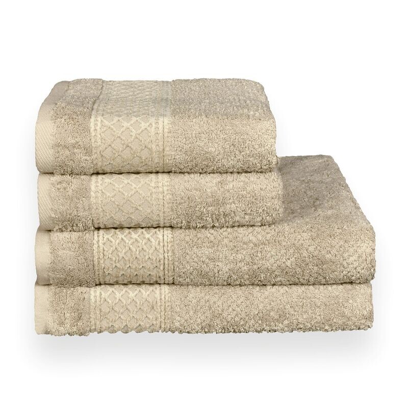 Bavlněný ručník a osuška, NEFRIT světle béžová