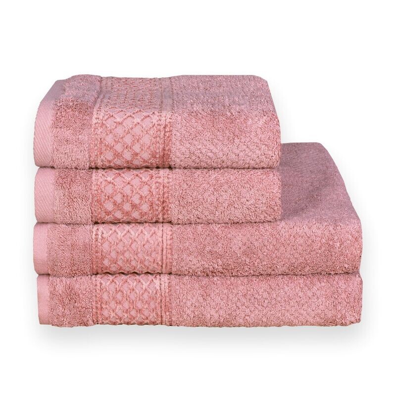 Bavlněný ručník a osuška, NEFRIT pudrová