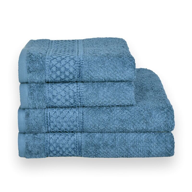Bavlněný ručník a osuška, NEFRIT modrá