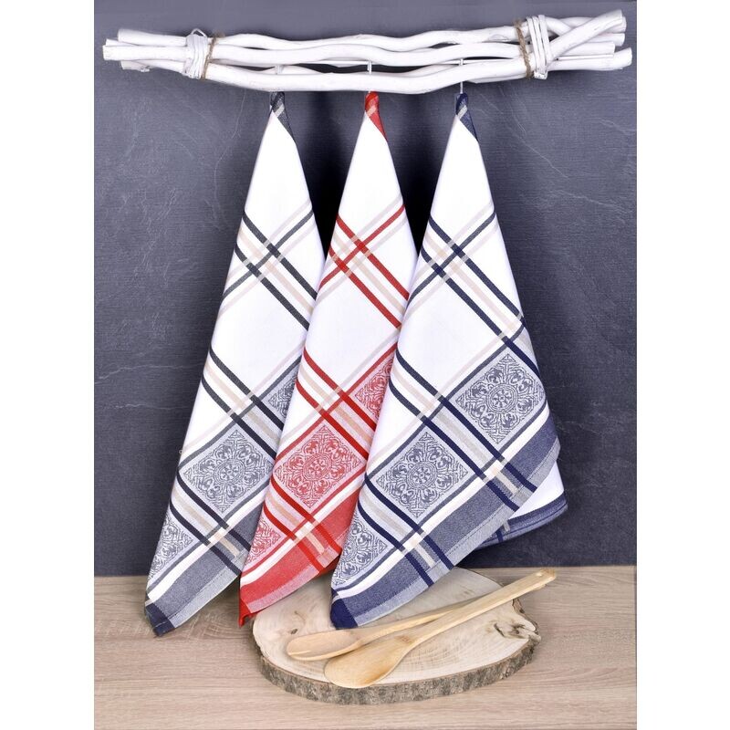 Luxusní kuchyňské utěrky, SOLE MIX Egyptská bavlna set 3 ks