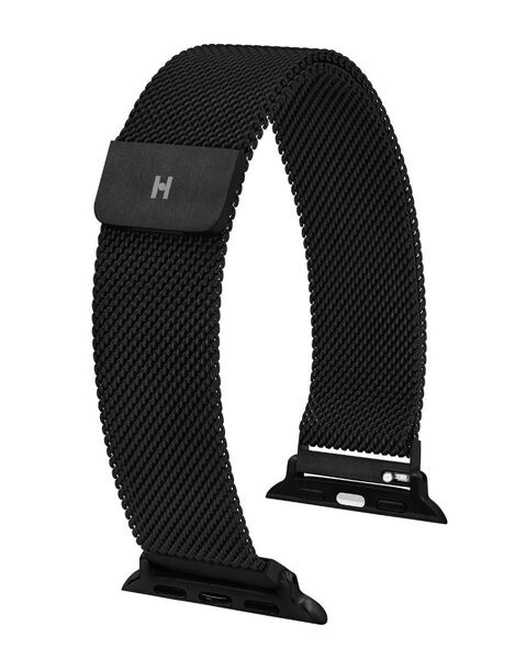Řemínek Hirsch Milanaise pro Apple Watch - černý - 20 mm