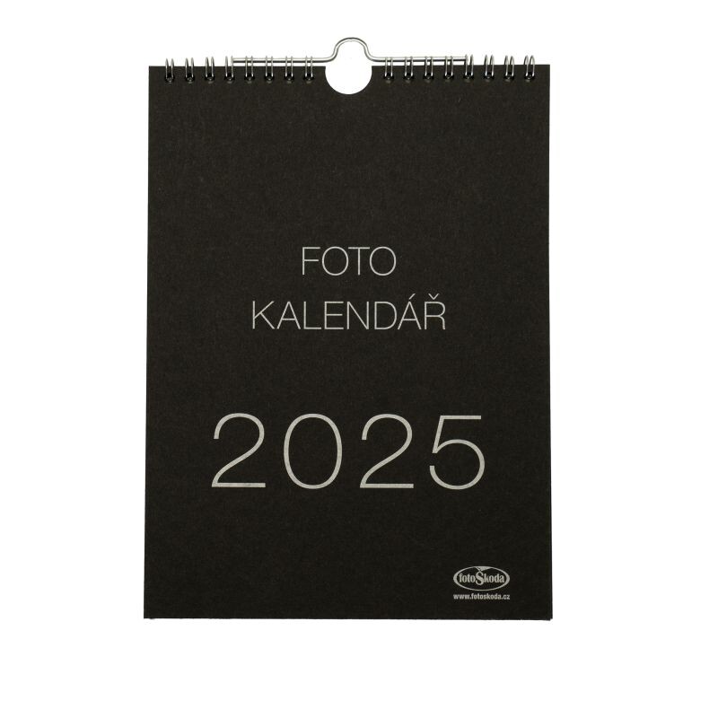 Kalendář na vlastní foto NÁSTĚNNÝ MALÝ 2026 černý