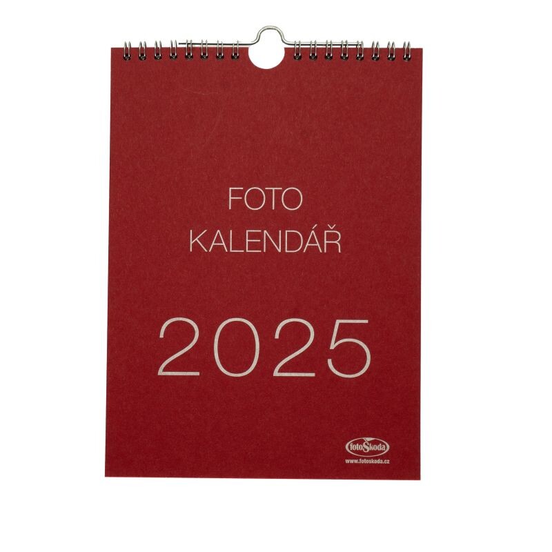 Kalendář na vlastní foto NÁSTĚNNÝ MALÝ 2027 červený