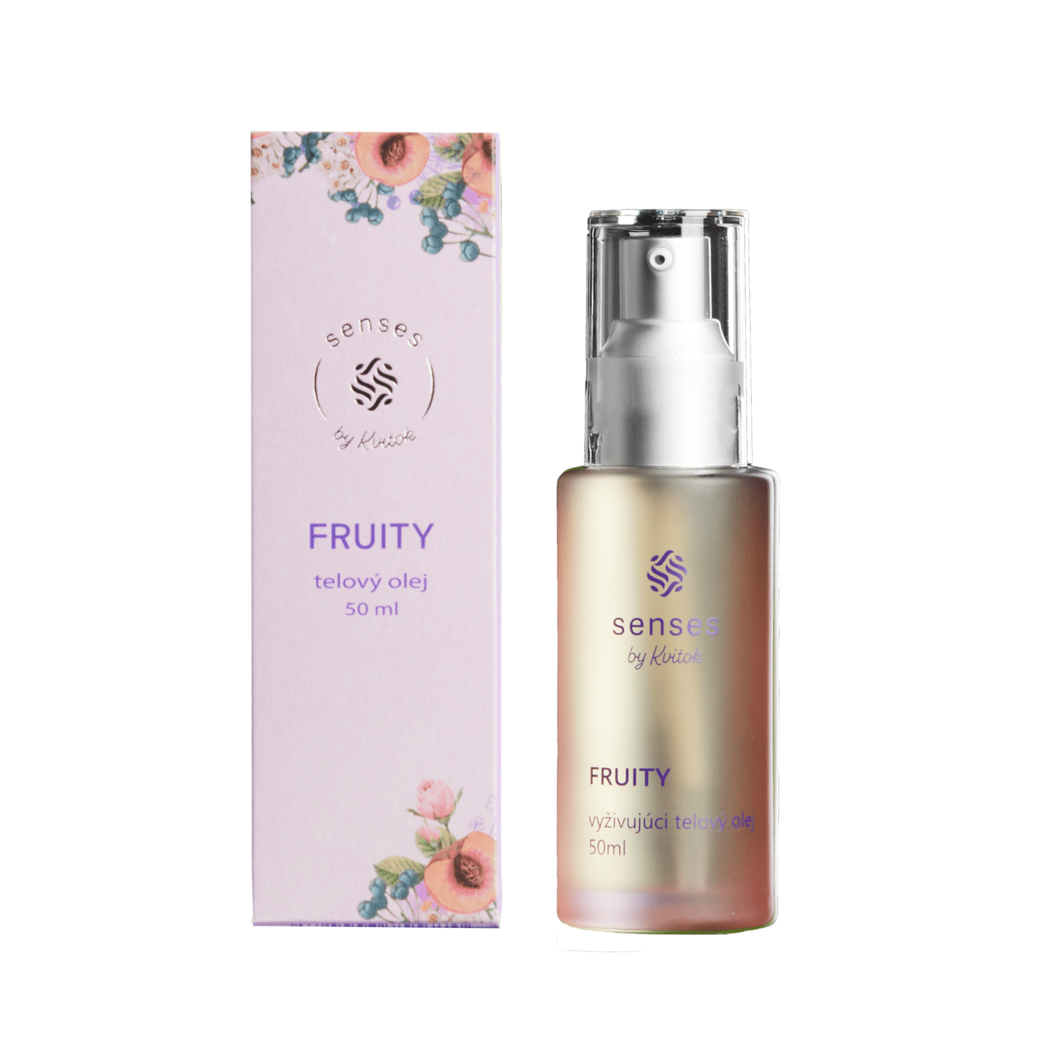 Kvitok Senses Vyživující tělový olej Fruity (50 ml) - s vůní malin, rybízu a vanilky