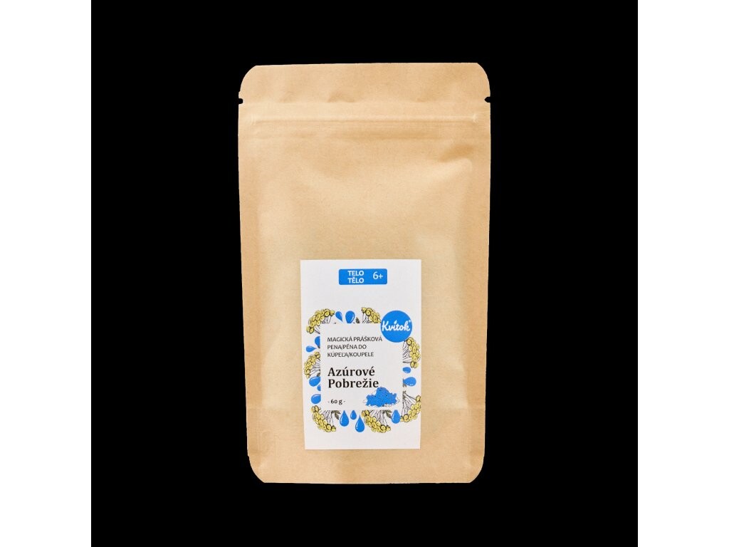 Kvitok Magická pěna do koupele Azurové pobřeží 60 g - krásně pění