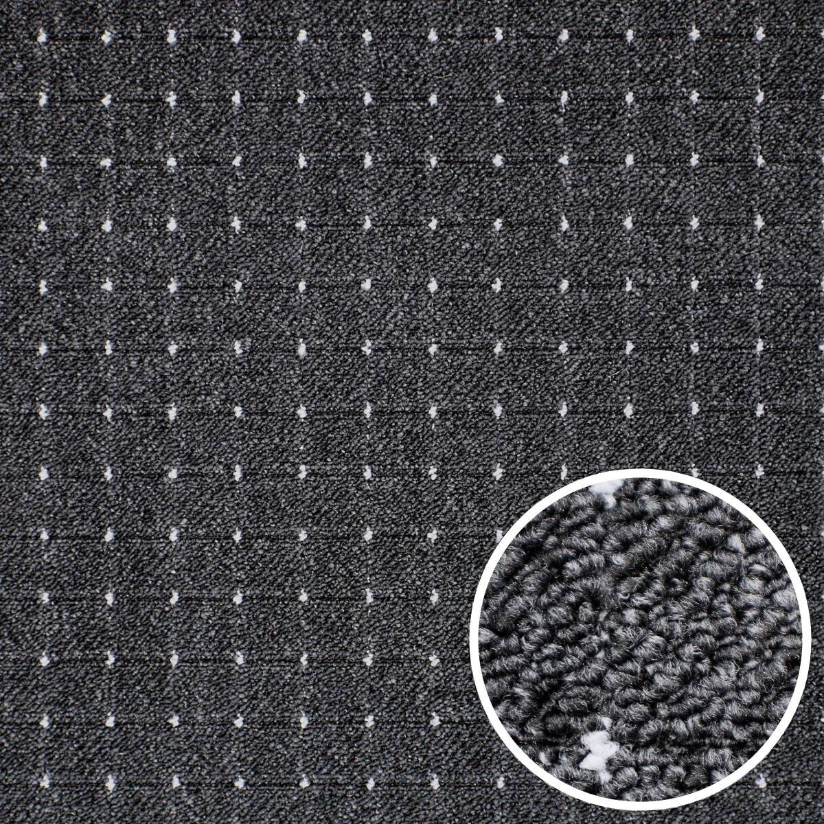 AKCE: 109x220 cm Kusový koberec Udinese antracit - neúčtujeme odřezky z role - obšitý ze všech stran, šíře, černá, filc, chodba / předsíň