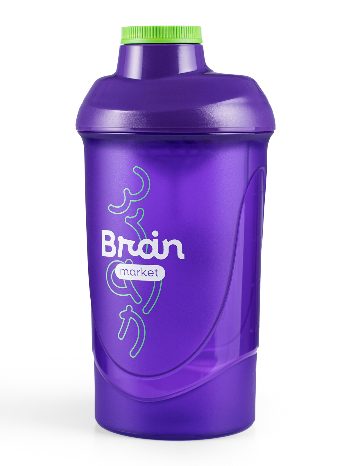 Fialový plastový šejkr s logem BrainMarket