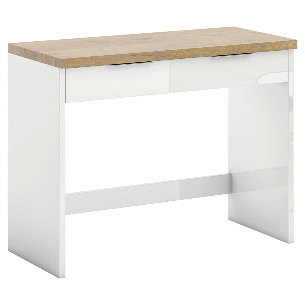Xora KONZOLOVÝ STOLEK, bílá, barvy dubu, kompozitní dřevo, 104,3/45/79,7 cm