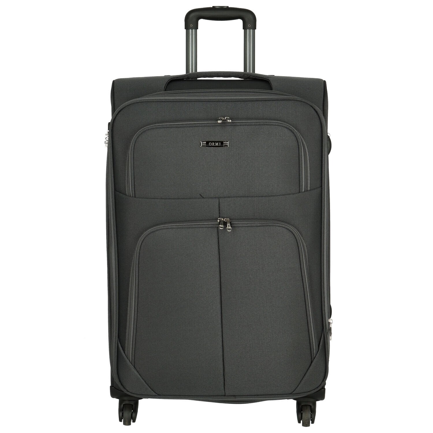 Cestovní textilní kufr tmavě šedý - Ormi Kolman SADA šedá