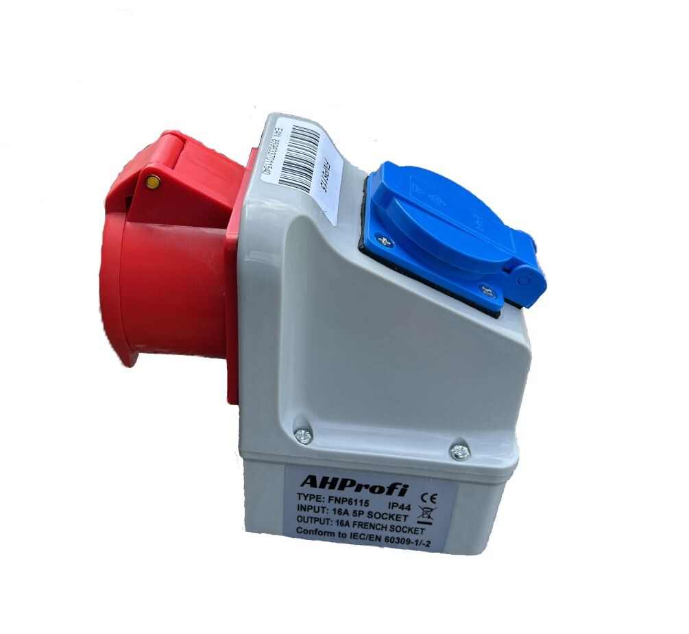 AHProfi Zásuvka nástěnná 380V / 220V 16A FNP6115