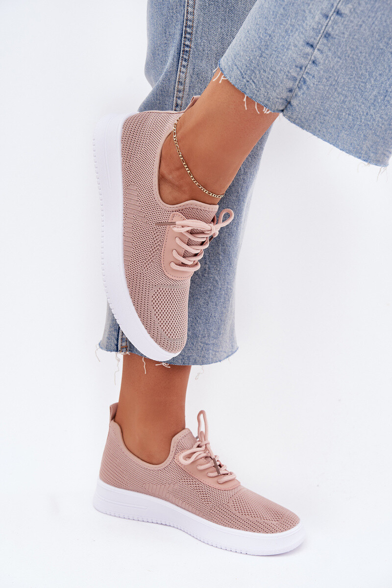 Boto Materiálové nazouvací sportovní boty na platformě dámské růžové Kalyra