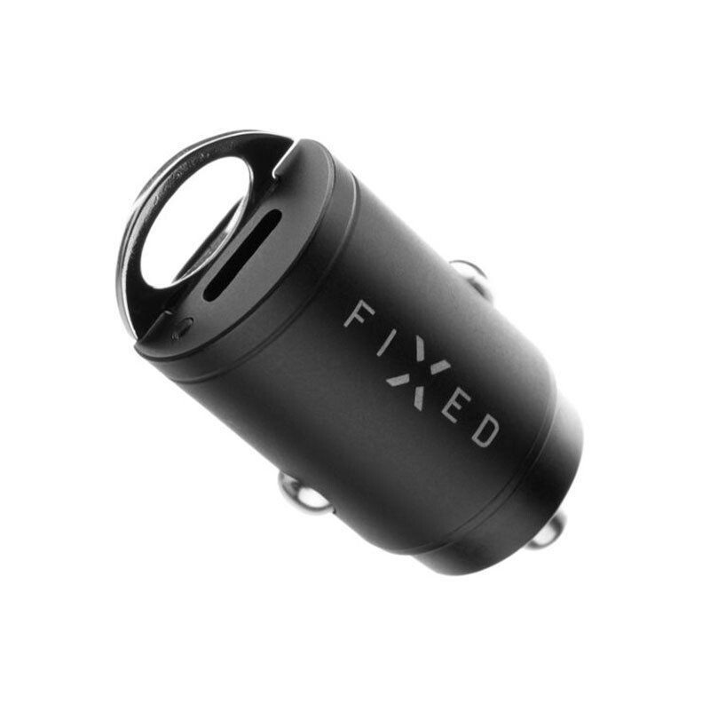 FIXED Autonabíjačka s 2x USB-C výstupom, PD30W - černá