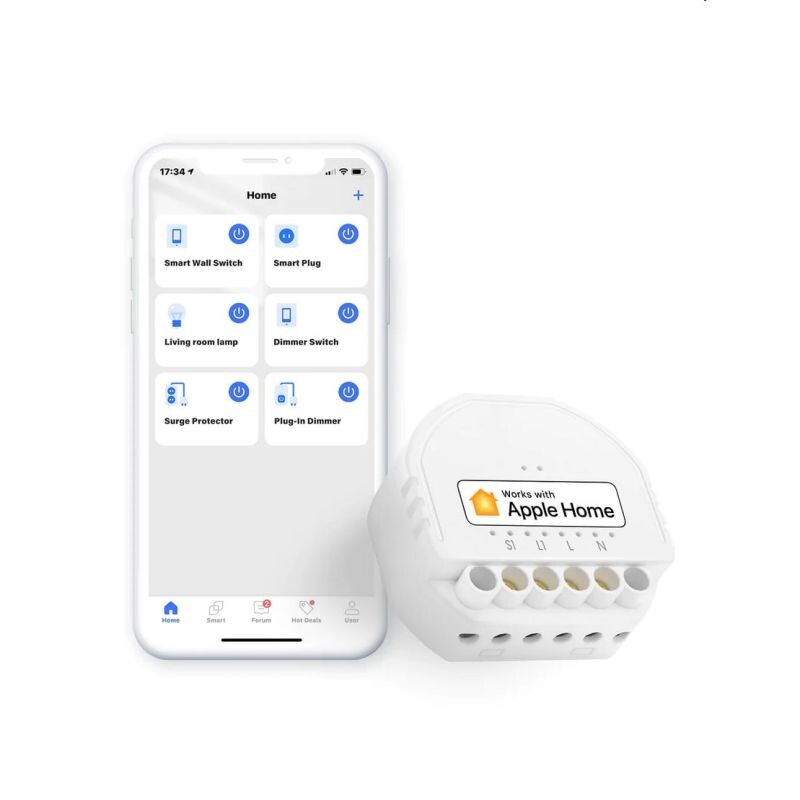 Meross Smart Wi-Fi In-Wall vypinac Neutral Wire Required