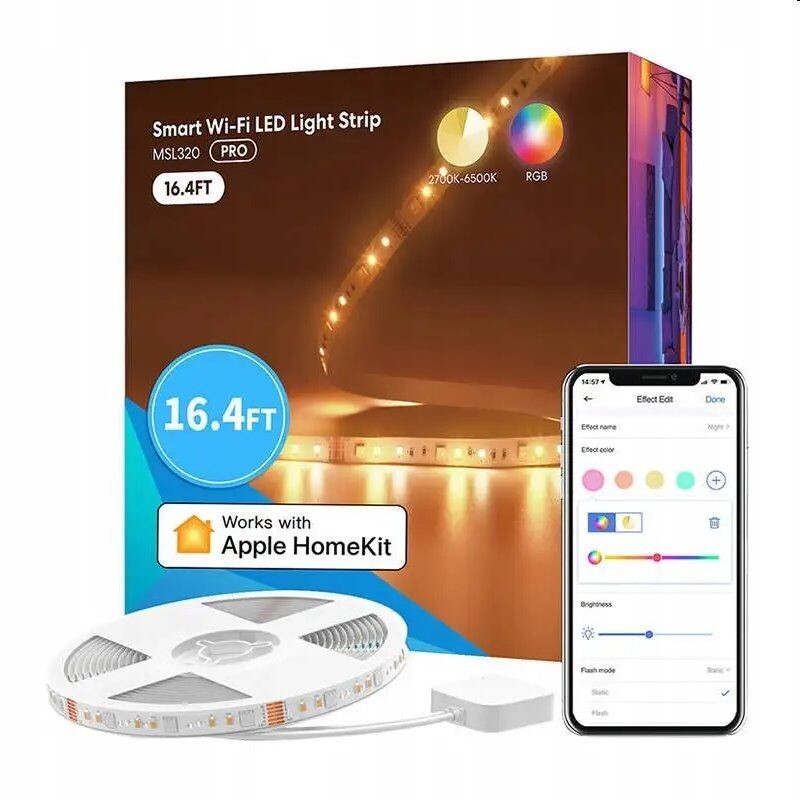 Meross Smart WiFi LED Pasik s RGBWW (5 meter)
