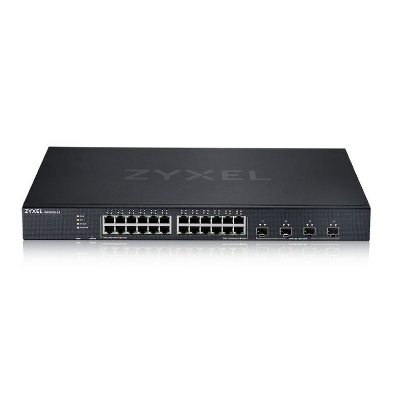 Zyxel XGS1935-28, 28 Port Smart Managed Switch, 24x Gigabit Copper and 4x 10G SFP+, hybrid mode, standalone or NebulaFlex Cloud