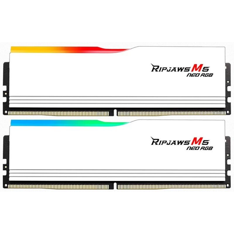 G.SKILL 32 GB kit DDR5 6000 CL36 Ripjaws M5 Neo RGB AMD EXPO white