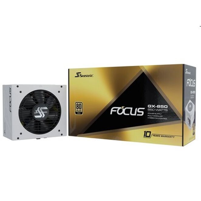 Seasonic FOCUS GX White Edition GOLD 850W V4 ATX 3.1, PCIe 5.1, modular