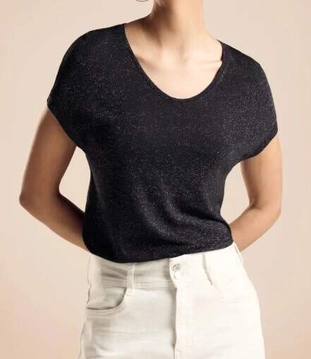 Černá glitter halenka Street One