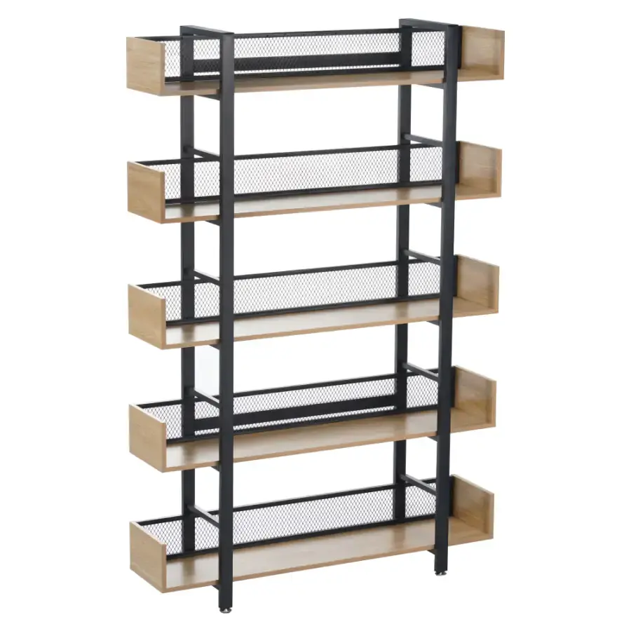 Tempo Kondela 5-policový regál KILIS NEW TYP 2 - dub/černá