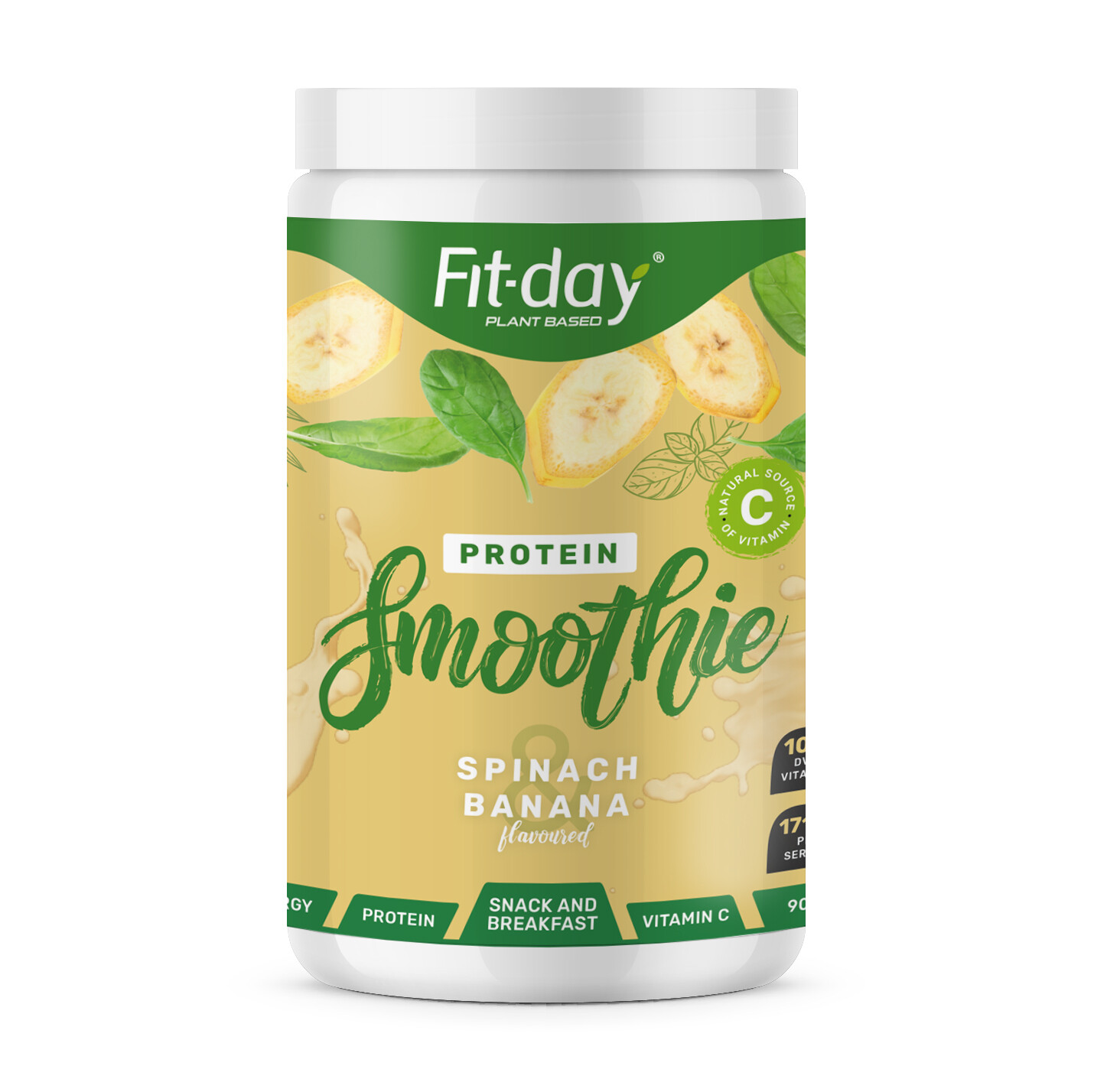 Fit-day Protein Smoothie Špenát-banán 900 g