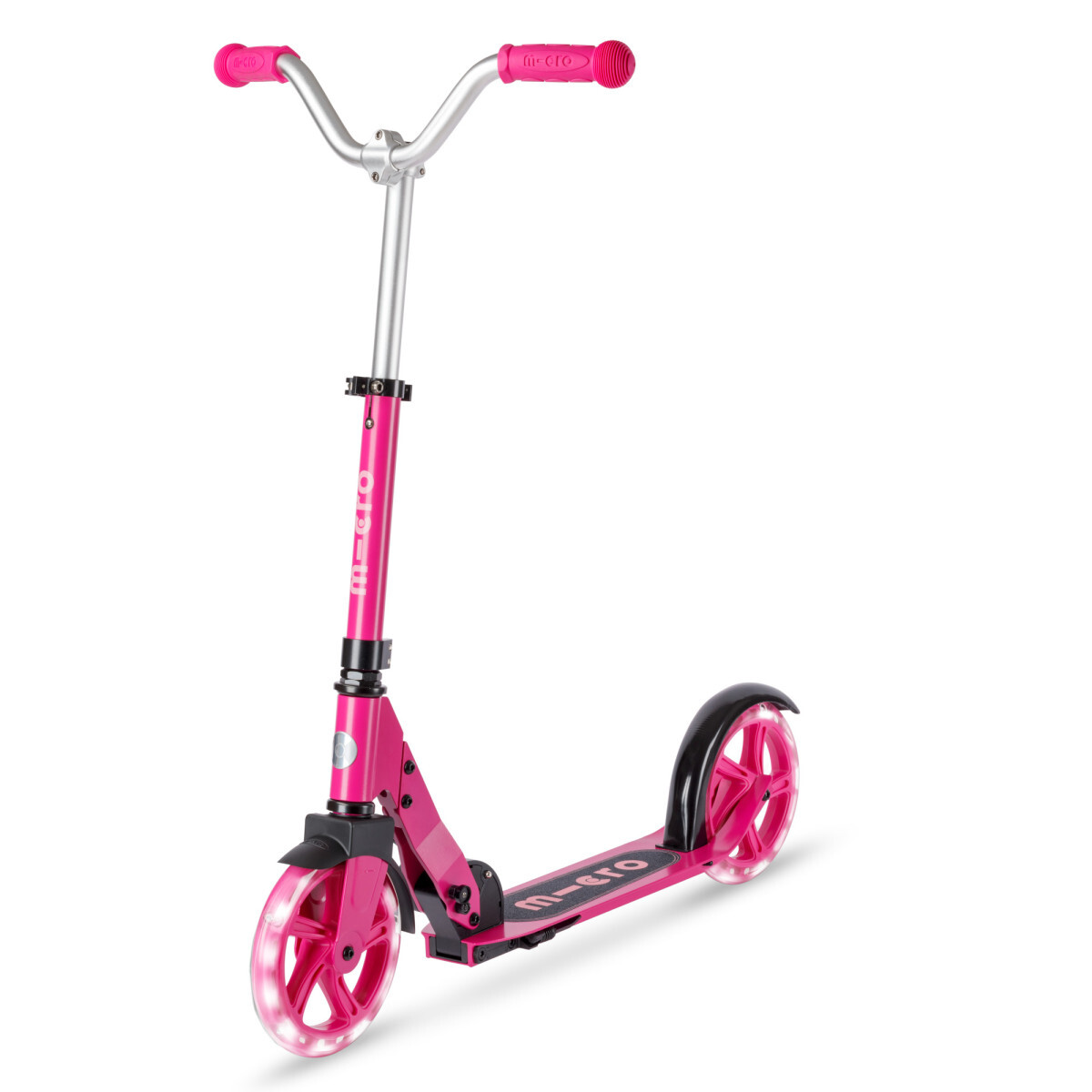 Micro - Cruiser LED Berry Red - Dětská skládací koloběžka