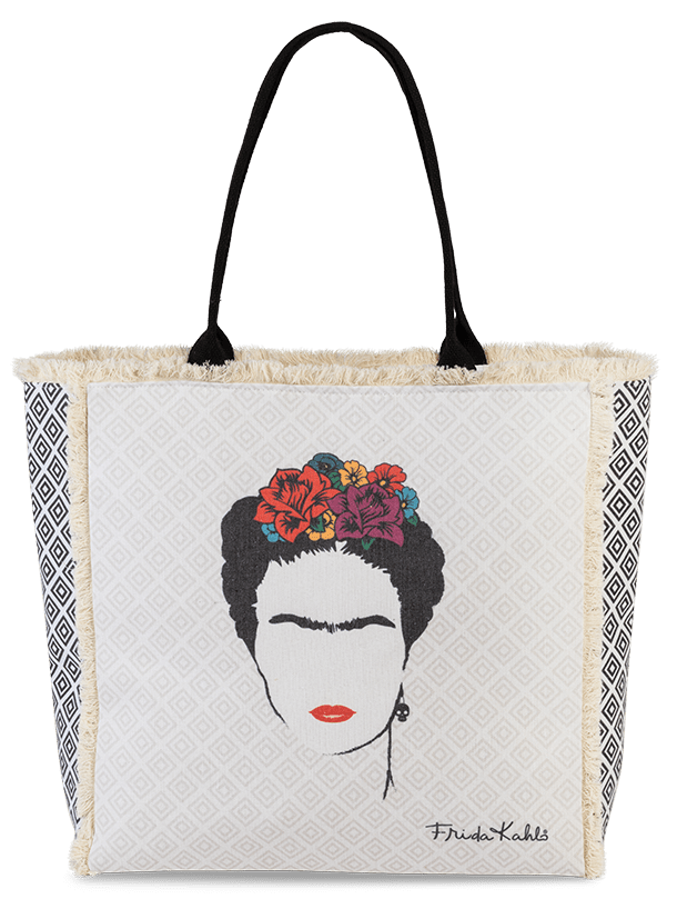 Dámská Tote kabelka Frida Kahlo 22L - černobílá