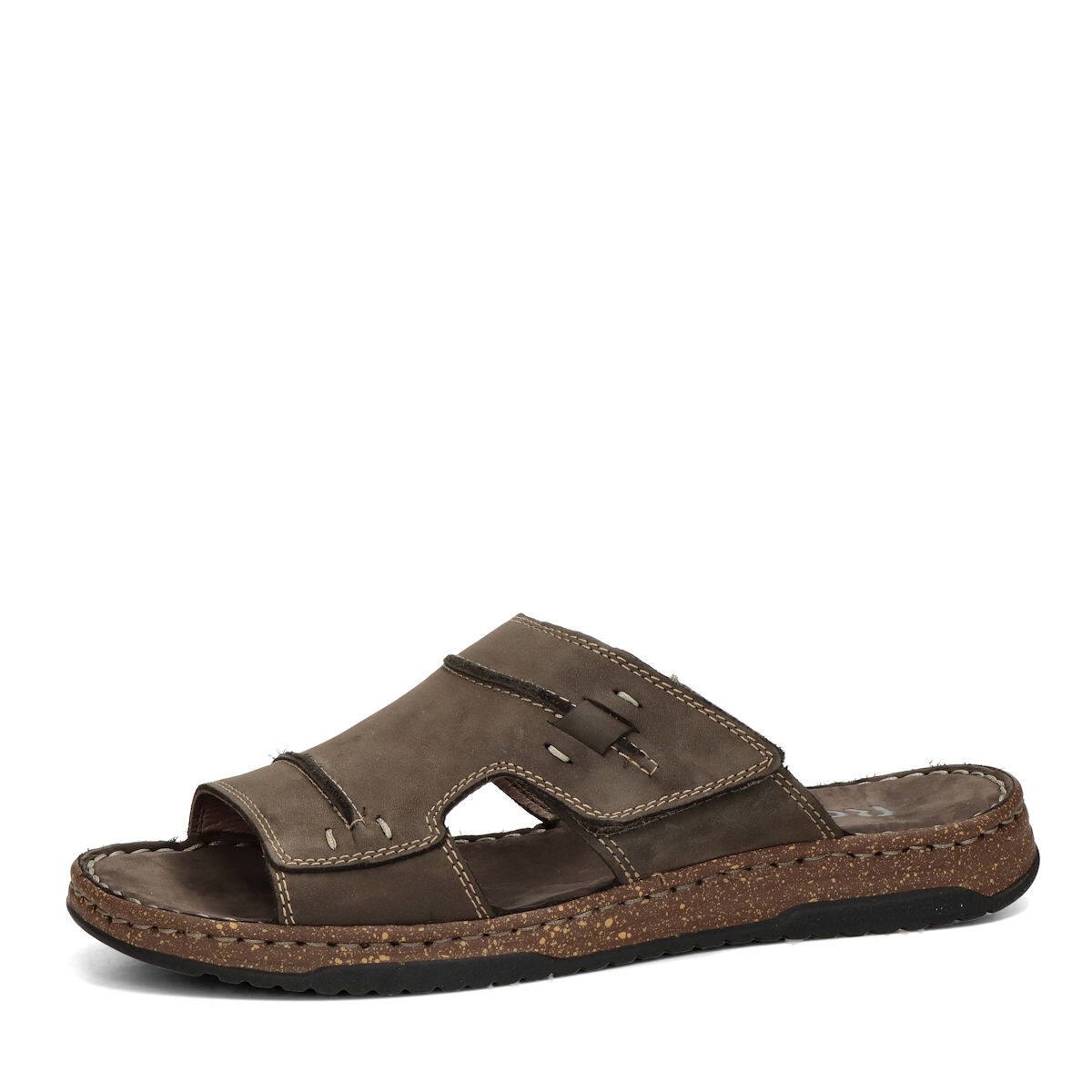 Robel pánské nubukové pantofle - tmavohnědé - 40