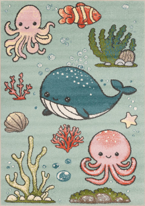 Dětský koberec Funky Top Aquario mátový