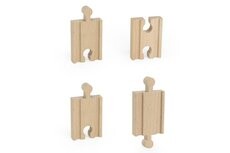 Viga Dřevěné koleje malé rovné 4 kusy