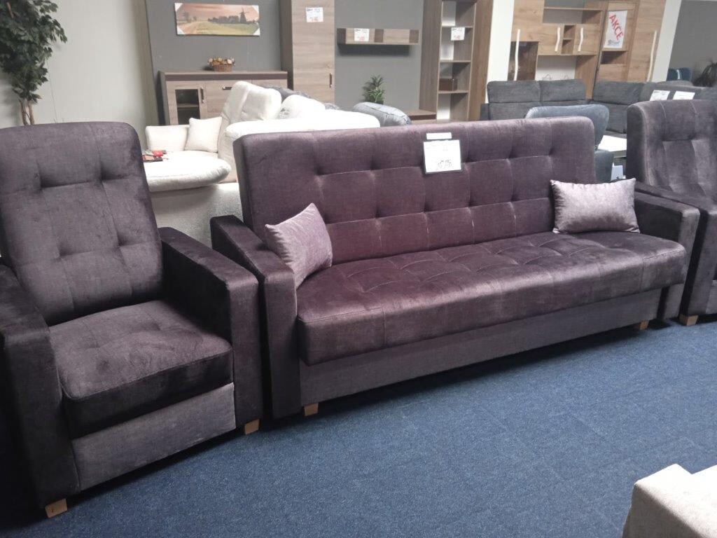 Sedací sestava Ikar 3+1+1 - látka Mil 17197 / Mil 17195