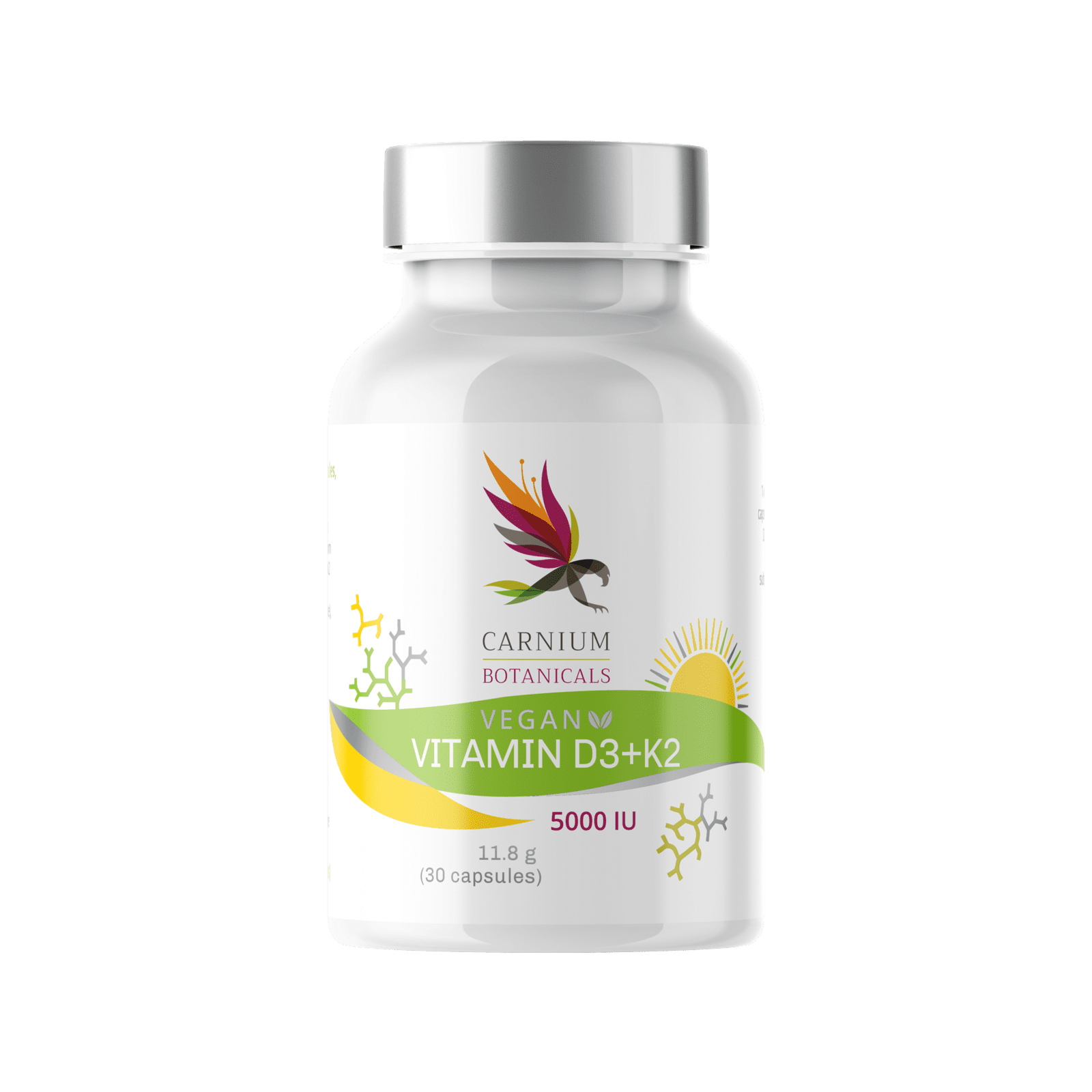 CARNIUM BOTANICALS Vitamín D3 + K2 30 kapslí