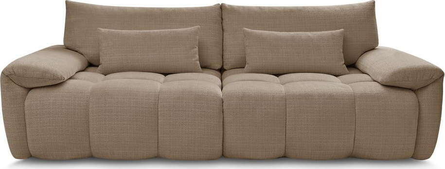 Hnědá žinylková pohovka 264 cm Ivane – Bobochic Paris