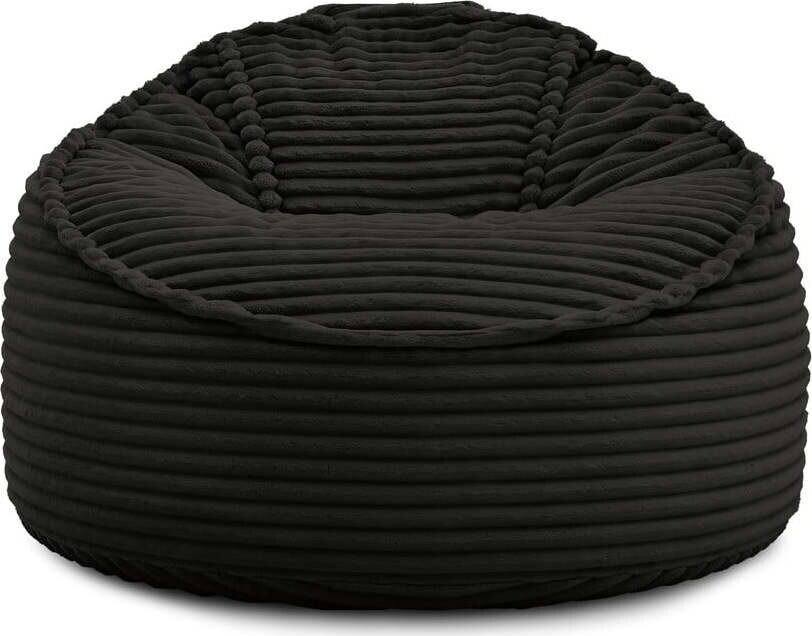 Černý manšestrový sedací vak Socrate – Bobochic Paris