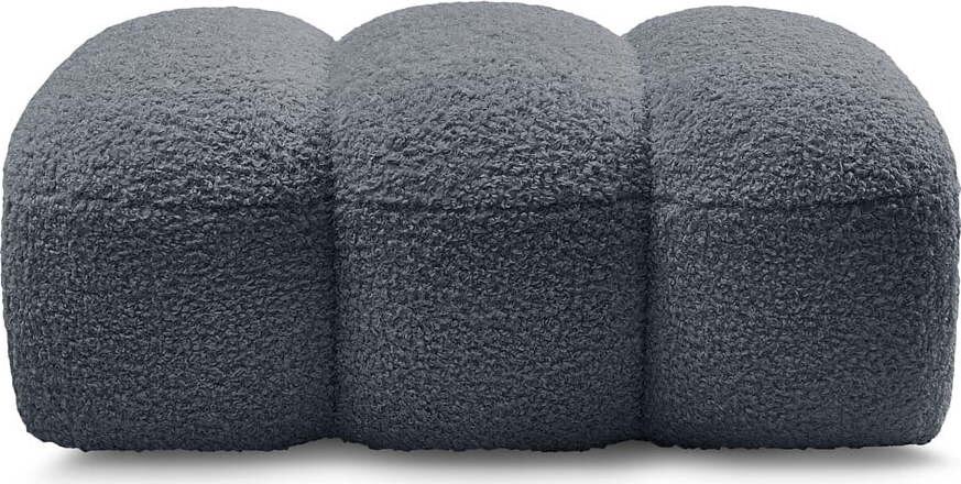 Tmavě šedá podnožka z textilie bouclé Hippolyte – Bobochic Paris