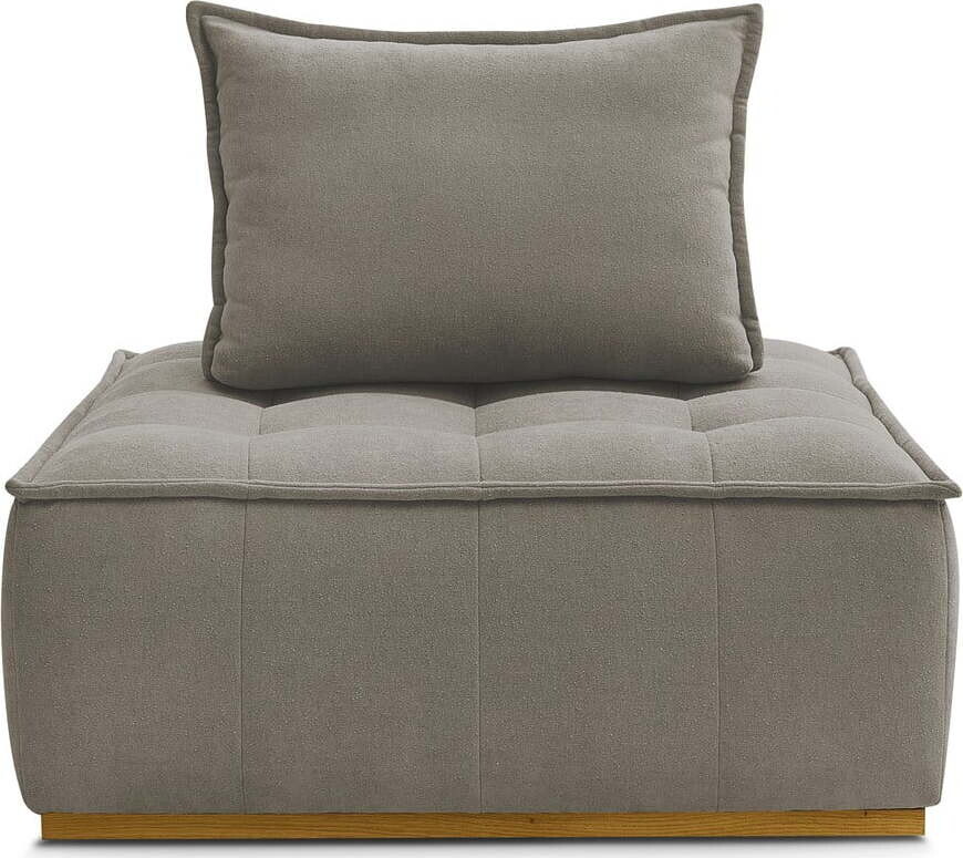 Taupe křeslo z textilie bouclé Elisa – Bobochic Paris