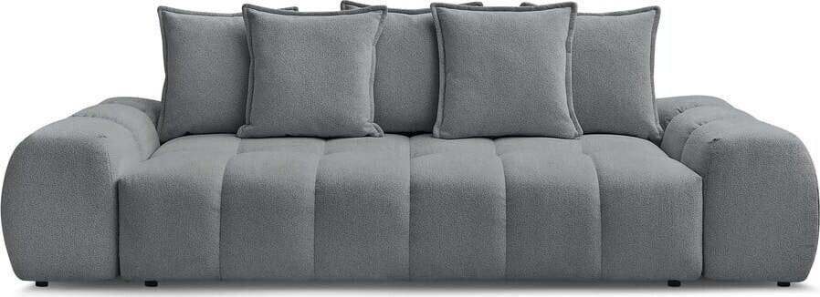 Tmavě šedá žinylková rozkládací/s úložným prostorem pohovka 278 cm Everest – Bobochic Paris