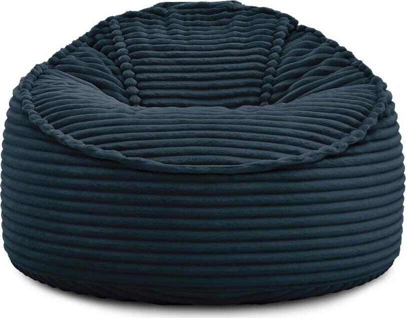 Tmavě modrý manšestrový sedací vak Socrate – Bobochic Paris