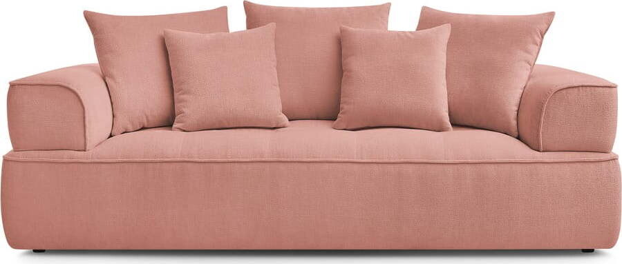 Růžová žinylková pohovka 237 cm Whesley – Bobochic Paris